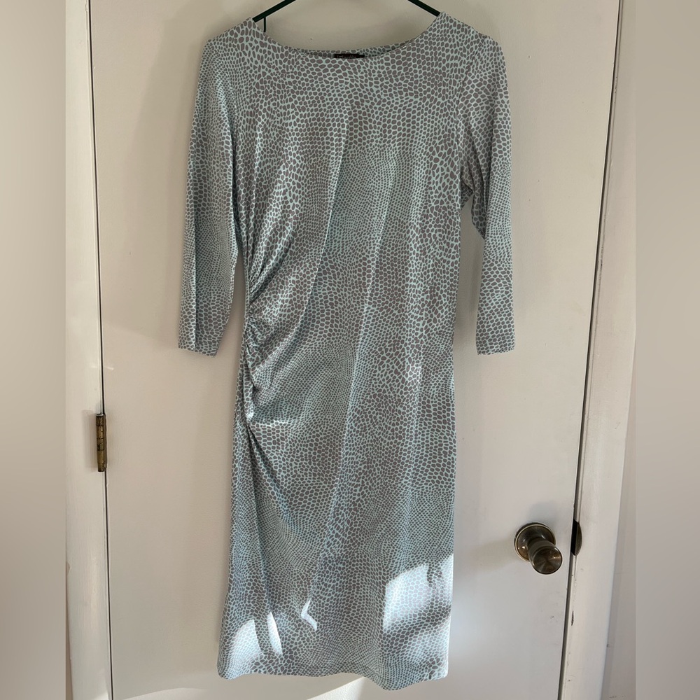 J. McLaughlin Blue and White Midi Dress